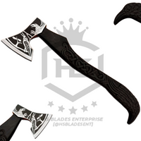 The Hugmin: Hand Forged Viking Axe with Leather Sheath & Wooden Box in Just $77-Functional Viking Axe