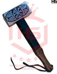 The Strike of Odin: Hand Forged Viking Hammer with Leather Wrapping & Wooden Box in Just $59-Functional Viking Hammer