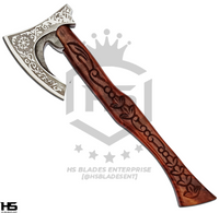 The Foltrexis: Hand Forged Viking Axe with Leather Sheath & Wooden Box in Just $59-Functional Viking Axe