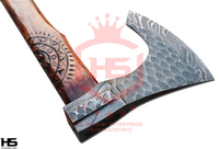 The Surged in Purity: Hand Forged Viking Axe with Leather Sheath & Wooden Box in Just $59-Functional Viking Axe