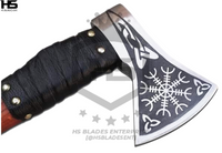 The Pure Valkyire: Hand Forged Viking Axe with Leather Sheath & Wooden Box in Just $59-Functional Viking Axe