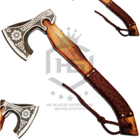 The Sol Aurvandill: Hand Forged Viking Axe with Leather Sheath & Wooden Box in Just $49-Functional Viking Axe