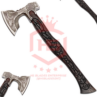 The Azwyard II: Hand Forged Viking Axe with Leather Sheath & Wooden Box in Just $59-Functional Viking Axe