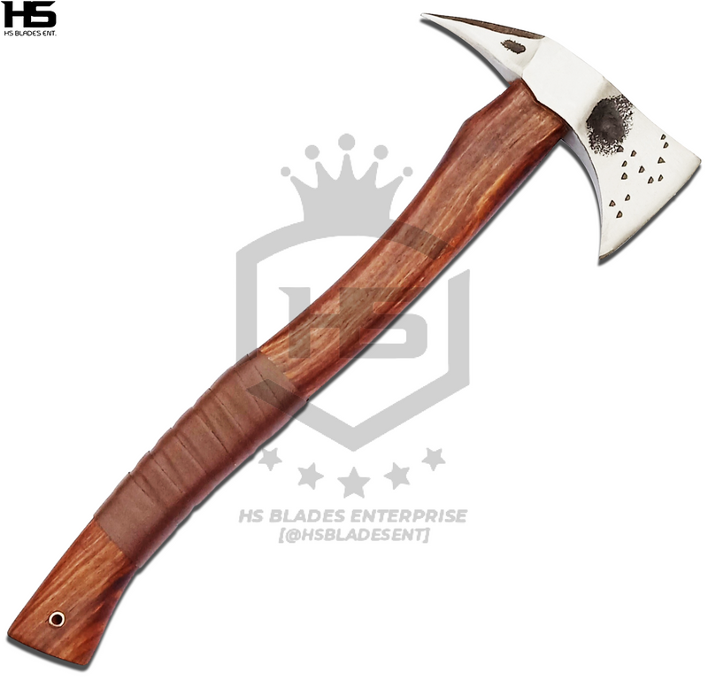 The Spikestan: Hand Forged Viking Axe with Leather Sheath & Wooden Box in Just $59-Functional Viking Axe