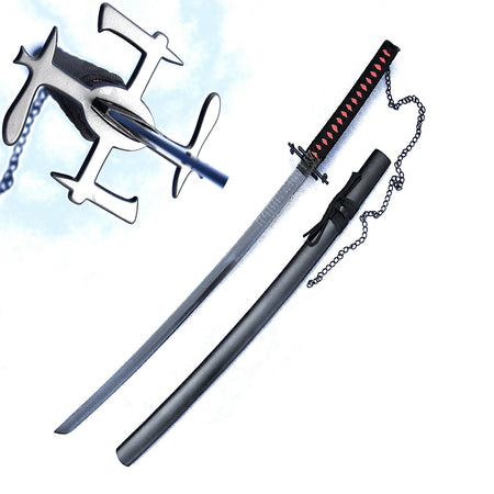 Ed. II Bleach Tensa Zangetsu Sword of Ichigo Kurosaki in $77 (Japanese Steel Available) Zanpakuto from Bleach Swords | Bleach Katana | Zanpakuto Katana