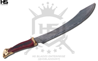 21" Damascus Strider Elven Knife of Aragorn (Full Tang, BR) in $149 from LOTR Swords with Scabbard