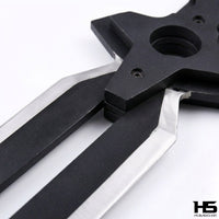 Darker Than Black Knife of Hei Split Dagger of Hei Knife with sheath for Hei Knife from darker than black dagger of hei dagger knife of hei replica real metal functional battle ready for sale