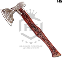 The Azwyard: Hand Forged Viking Axe with Leather Sheath & Wooden Box in Just $59-Functional Viking Axe