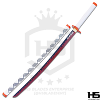 nichirin sword of rengoku comes with a scabbard