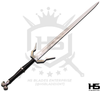 45" Witcher Sword of Geralt of Rivia in Just $77 (Spring Steel & D2 Steel versions are Available) from The Witcher Sword-Silver Wolf I