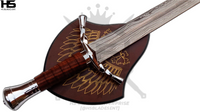 38" Chrome Damascus Boromir Sword of Boromir Gondor (Full Tang, BR) with Plaque & Scabbard-LOTR Swords