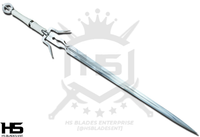 45" Zireael Sword of Ciri (Two handed version) in Just $77 (Spring Steel & D2 Steel versions are Available) from The Witcher Sword-White