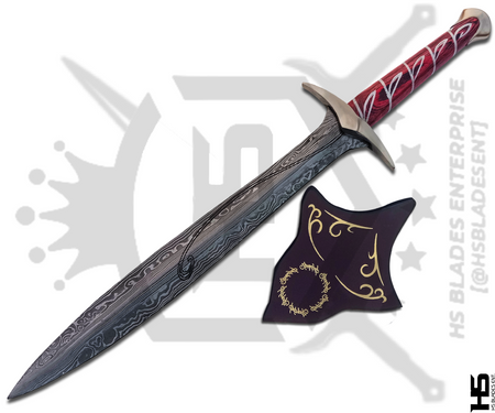 damascus sting sword of frodo that uc offer comes with plaque