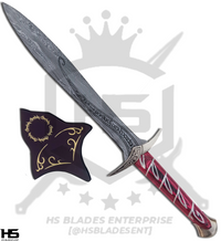 damascus sting sword of frodo that uc offer comes with plaque