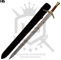 Damascus Boromir Sword of Boromir Gondor (Full Tang, BR) with Plaque & Sheath-LOTR Swords