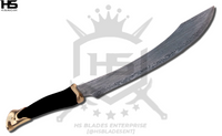 21" Damascus Strider Elven Knife of Aragorn (Full Tang, BR) in $149 from LOTR Swords with Black Scabbard
