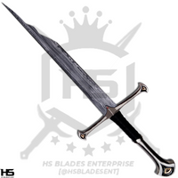 the blade of handle shards of narsil sword is full tang and functional with sharp edges