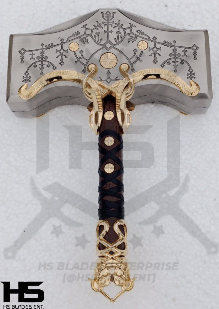 Full Metal God of War Ragnarok Hammer of Thor Mjolnir in $149 (Forged ...