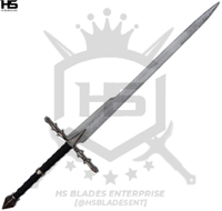 spring steel 5160 ringwraith sword is functional sword like damascus ringwraith sword that comes with full tang blade.