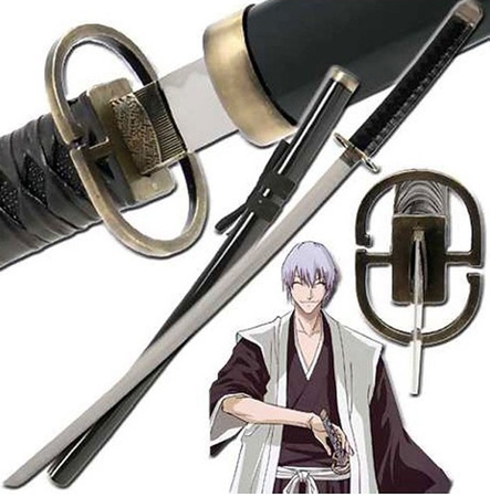 Bleach Kamishiniyali Shinso Sword of Gin Ichimaru in $77 (Japanese Steel Available) Zanpakuto from Bleach Swords-Black | Bleach Katana | Zanpakuto Katana