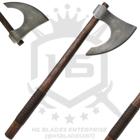 The Rohanson: Hand Forged Viking Axe with Leather Sheath & Wooden Box in Just $59-Functional Viking Axe