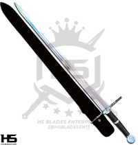 45" Witcher Steel Sword of Geralt of Rivia in Just $77 (Spring Steel & D2 Steel versions are Available) from The Witcher Sword-Steel Wolf I