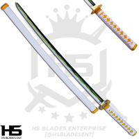 yellow zenitsu nichirin sword of thunder fighter zenitsu agatsuma with scabbard