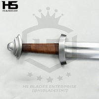 37" Full Tang 11th Century Viking Sword (Spring Steel & D2 Steel Battle ready are available) with Scabbard-Brown