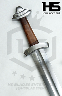 37" Full Tang 11th Century Viking Sword (Spring Steel & D2 Steel Battle ready are available) with Scabbard-Brown
