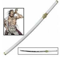 Nozarashi Katana of Kenpachi Zaraki in just $77 (Japanese Steel Available) Zanpakuto from the Bleach-White | Bleach Katana | Zanpakuto Katana