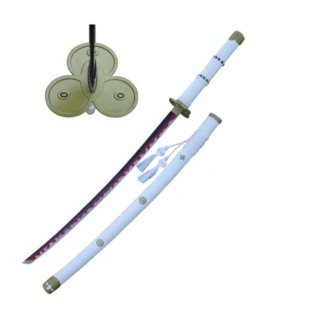 White Ame No Habakiri Enma Sword of Roronoa Zoro in $88 (Japanese Steel is also Available) from One Piece Swords| Japanese Samurai Sword