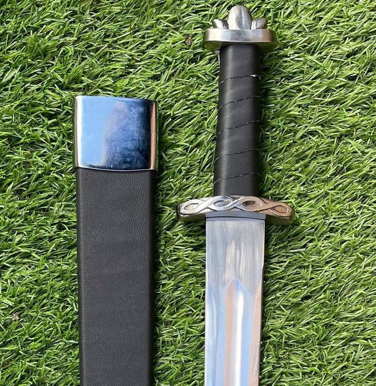 34" Full Tang Viking Erickson Sword (Spring Steel & D2 Steel Battle ready are available) with Scabbard-BW