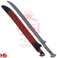 38" Damascus Thranduil Sword of Mirkwood King (Full Tang, BR) from The Hobbit Swords with Plaque & Sheath-Hobbit Swords