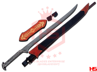 Full Tang Damascus Thranduil Sword with Plaque & Sheath
