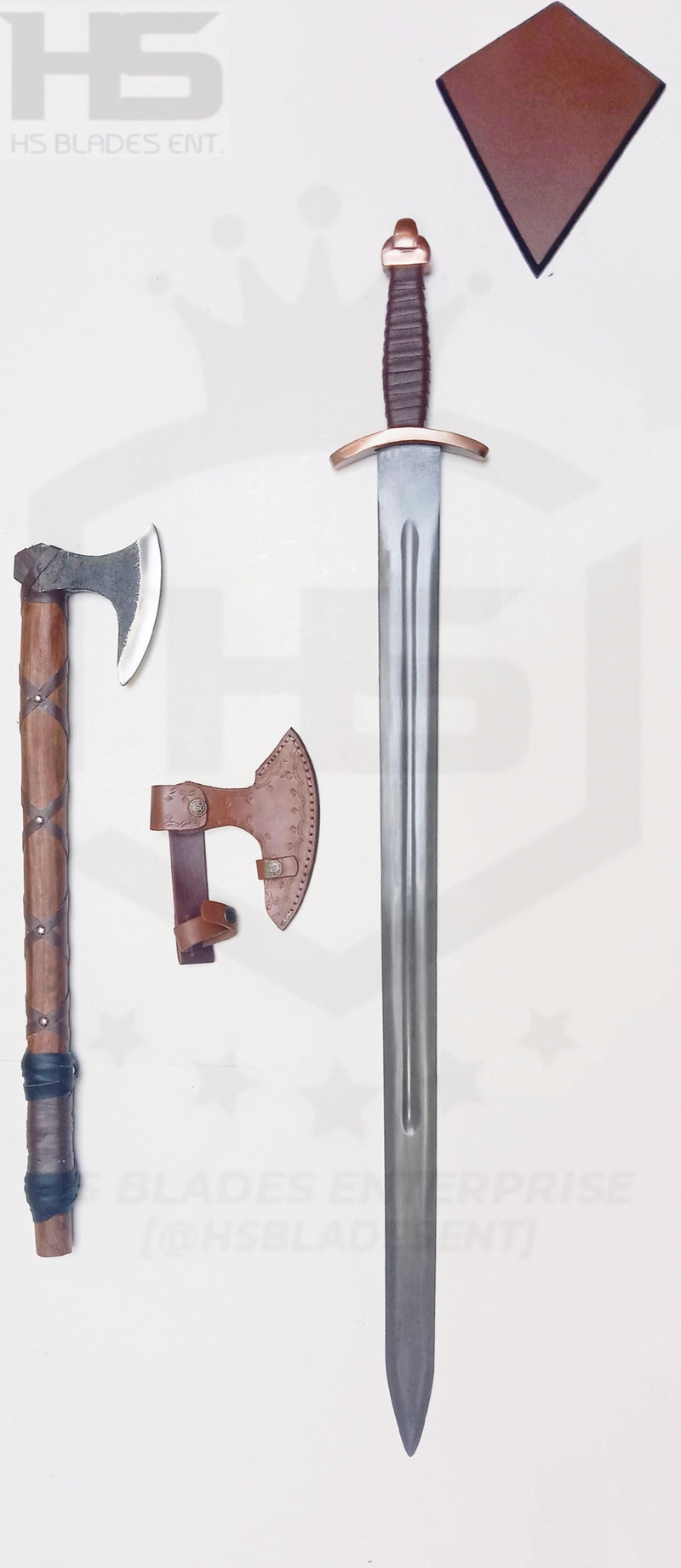 The Vikings Set of Ragnar Axe & Lagertha Sword for just $160 (Available in Standard & Battle Ready Versions)