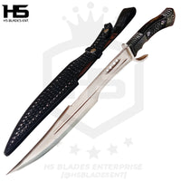 20" Leonidas Spartan Sword (Handmade Full Tang replica of Honshu Spartan) with Sheath