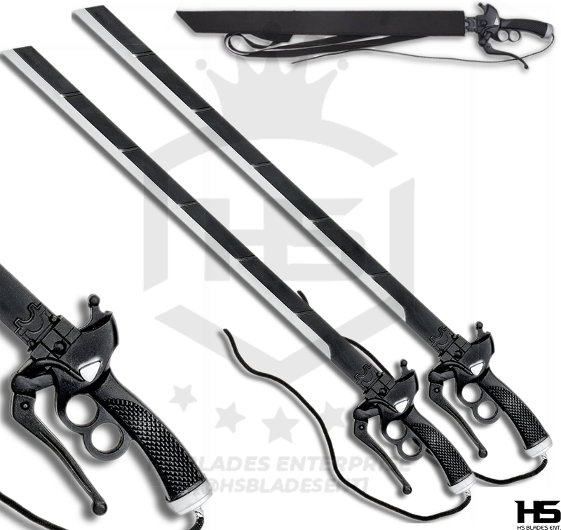Ultrahard Attack on Titan Sword of Eren Yeager in Just $99 (D2 & Spring Steel is also available) Pair with Sheath (Anodized)-Anime Swords