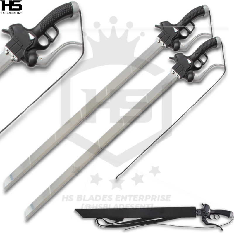 Ultrahard Attack on Titan Sword of Eren Yeager in Just $99 (D2 & Spring Steel is also available) Pair with Sheath (High Polish)-Anime Swords