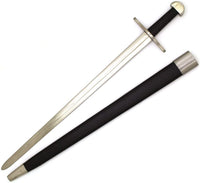 39" Vikings Authentic Loki Warrior Type X Long Sword (Spring Steel & D2 Steel Battlready are available) with Scabbard-Bronze