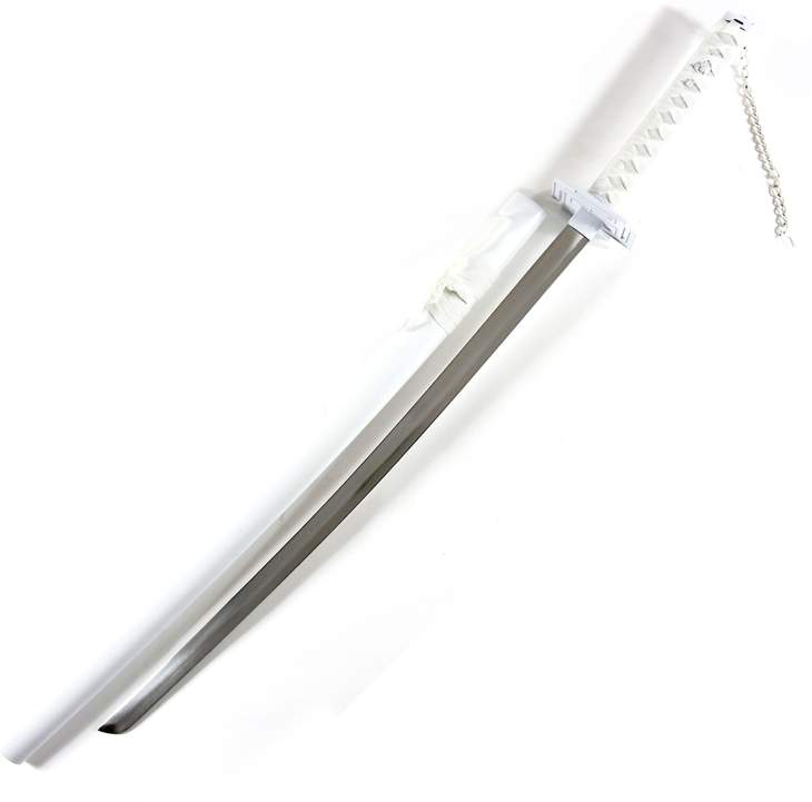 White Tensa Zangetsu Sword of Ichigo Kurosaki in just $77 (Japanese Steel Available) Zanpakuto from Bleach-Black | Bleach Katana | Zanpakuto Katana