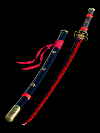 Black Ame No Habakiri Enma Sword of Roronoa Zoro in $77 (Japanese Steel is also Available) from One Piece Swords| Japanese Samurai Sword | Type IV
