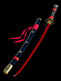 Black Ame No Habakiri Enma Sword of Roronoa Zoro in $88 (Japanese Steel is also Available) from One Piece Swords| Japanese Samurai Sword | Type IV