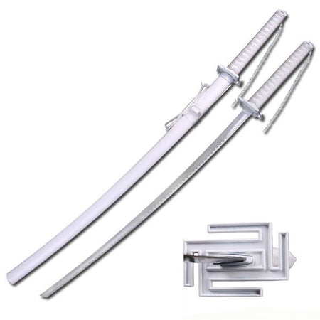 White Tensa Zangetsu Sword of Ichigo Kurosaki in just $77 (Japanese Steel Available) Zanpakuto from Bleach-White | Bleach Katana | Zanpakuto Katana