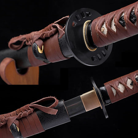 Kill Bill Hattori Hanzo Katana Sword (Japanese Steel is also available) Brown Rexine-Kill Bill Katana Sword