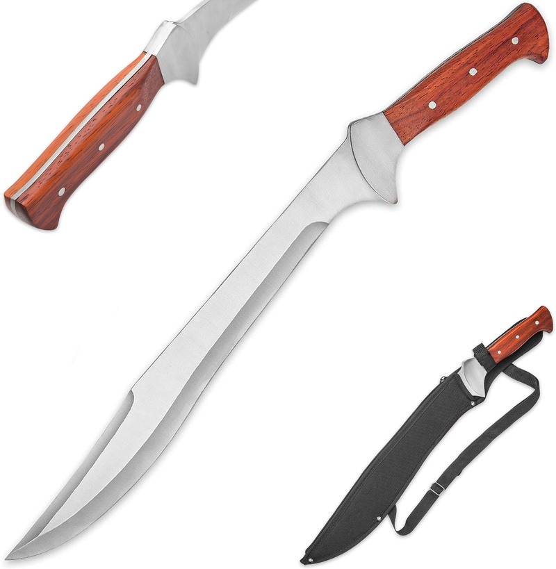 22" Bounty Hunters Machete Bushcraft & Camping Machete (D2 Steel, Spring Steel are available) with Custom Blade Material Variations-Bushcraft Machete