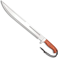 25" Timber Wood Bushcraft & Camping Machete (D2 Steel, Spring Steel are available) with Custom Blade Material Variations-Bushcraft Machete