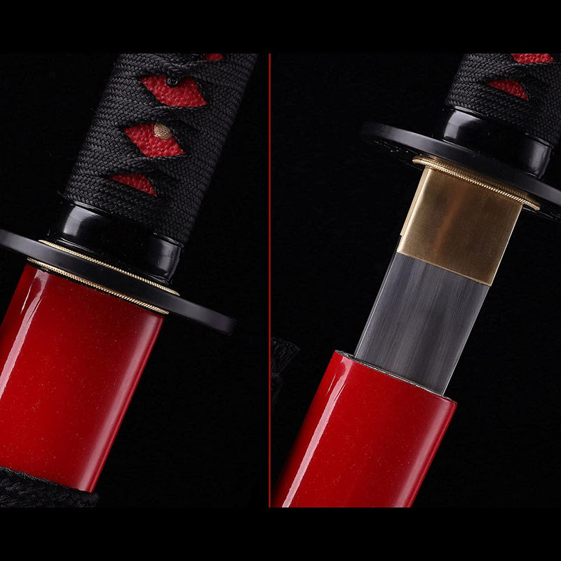 Full Tang Kill Bill Hattori Hanzo Katana Sword Red (Japanese