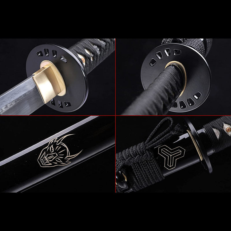 Full Tang Kill Bill Hattori Hanzo Katana Sword Black (Japanese