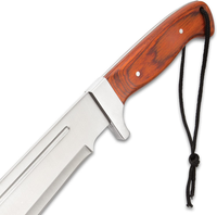 25" Timber Wood Bushcraft & Camping Machete (D2 Steel, Spring Steel are available) with Custom Blade Material Variations-Bushcraft Machete