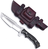 Dock Tracker Knife with Sheath (Spring Steel, D2 Steel are also available)-Camping & Hunting Knife